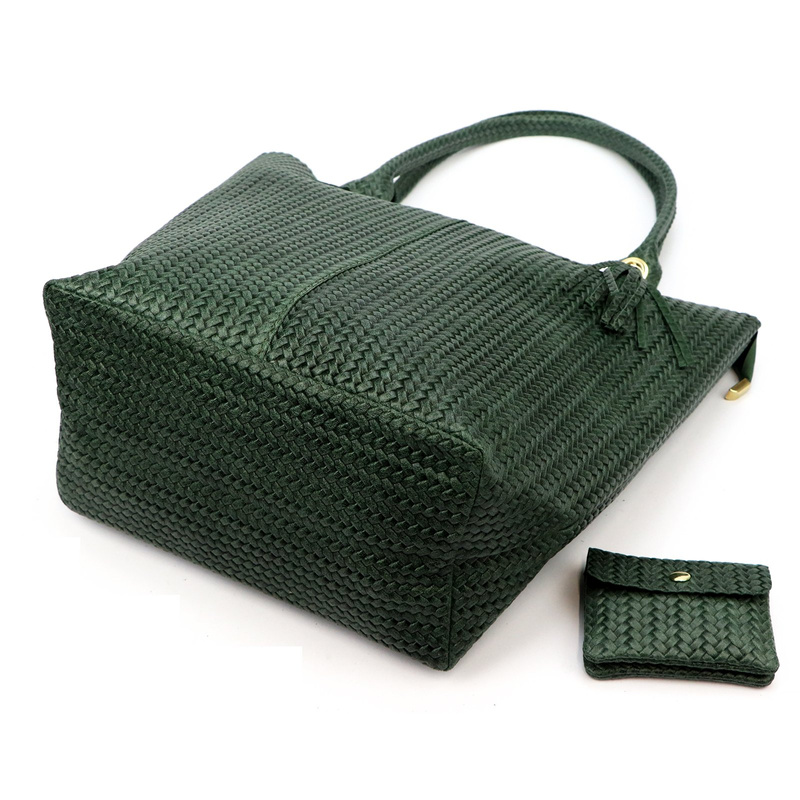 Vera Pelle damska shopperbag z dwoma etui torebka portfel skóra naturalna