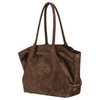 Duża, brązowa shopperka damska wykonana ze skóry ekologicznej, jednokomorowa - Peterson