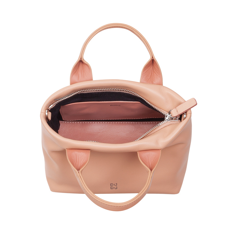 DUDU Mini torebka do ręki damska z łańcuszkiem listonoszka skóra naturalna