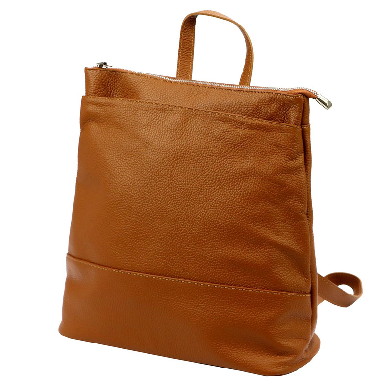 Luka Skórzany damski miejski plecak na ramię z kieszeniami pojemny