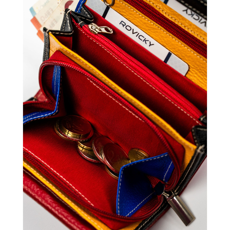 Zgrabna damska portmonetka skórzana z RFID Rovicky