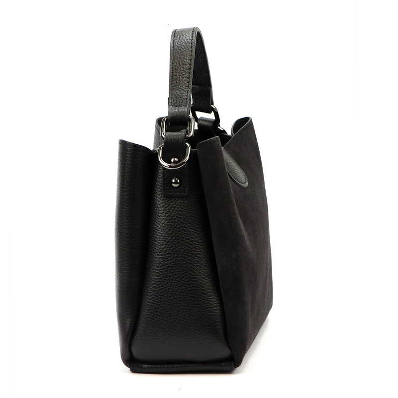 Vera Pelle damska listonoszka skóra naturalna zamsz torebka na ramię