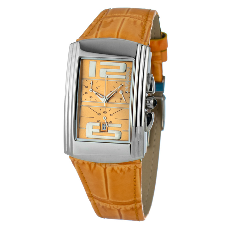 Zegarek CHRONOTECH CT7018B-07. Kwarcowy, Kolor pomarańczowy. Kobieta.