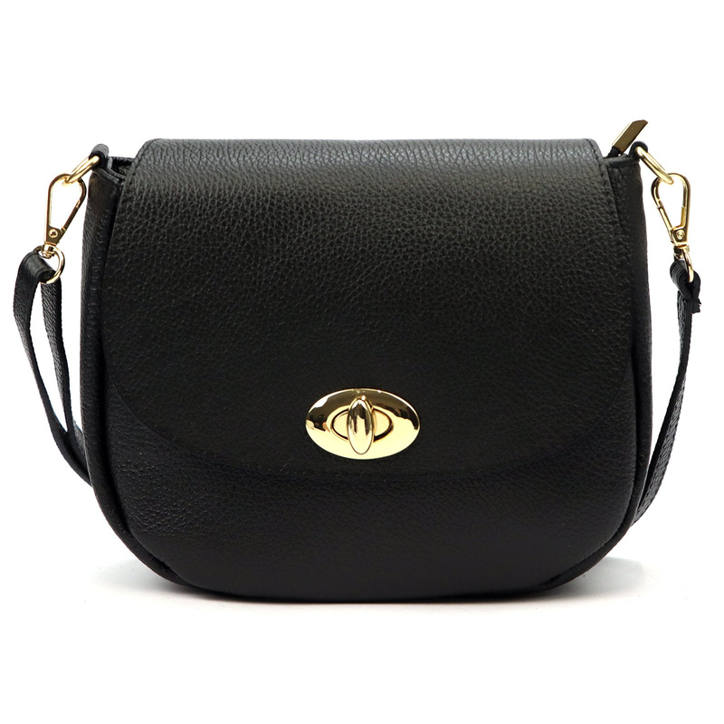 Vera Pelle damska listonoszka skóra naturalna torebka przez ramię z klapą