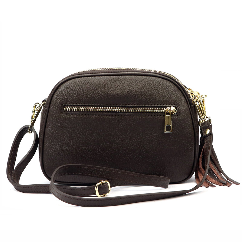 Vera Pelle listonoszka damska skóra naturalna zamsz trzykomorowa kieszenie