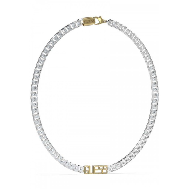 Biżuteria GUESS JUMN03204JWYG. Naszyjnik, Kolor szary. Mężczyzna.