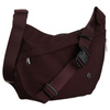 Bordowa torebka damska z poliestru zamykana suwakiem - Peterson