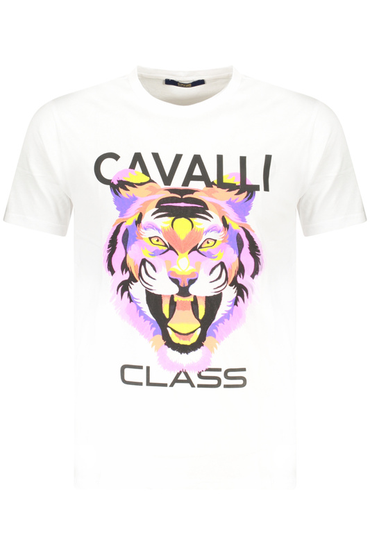 KOSZULKA CAVALLI CLASS Z KRÓTKIM RĘKAWEM MĘSKA BIAŁA