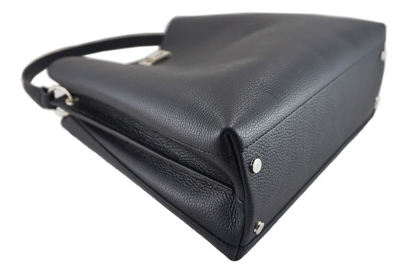 Duże torby damskie skórzane - Barberini's - Granatowa