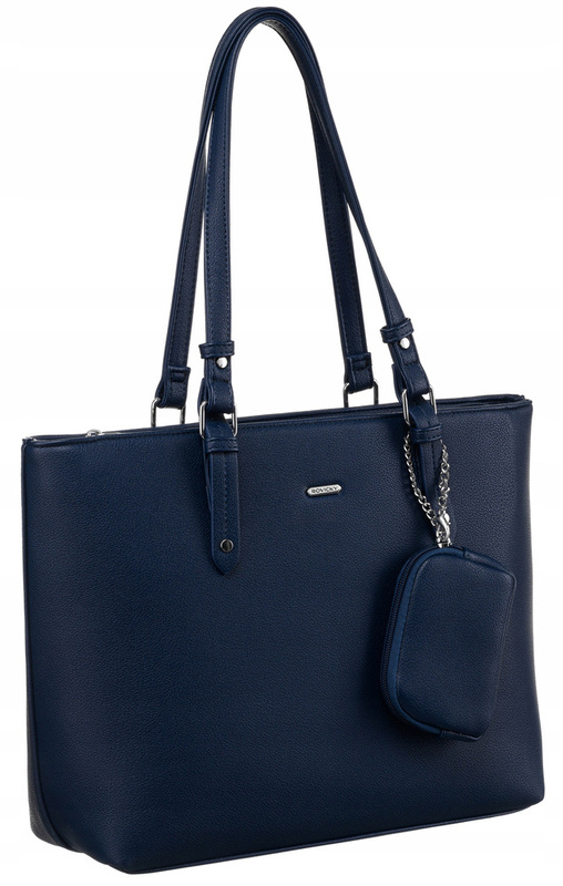 Shopperka damska ze skóry ekologicznej z dodatkową portmonetką - Rovicky