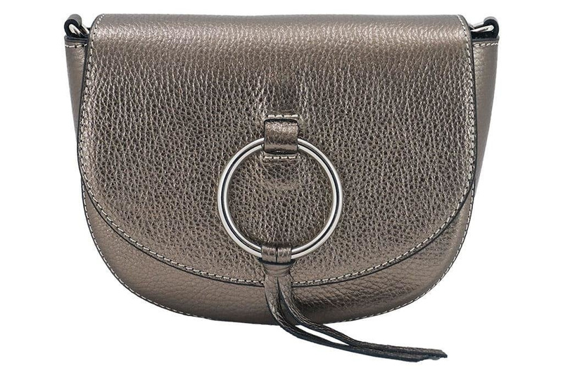 Torebki listonoszki damskie skórzane - Złota