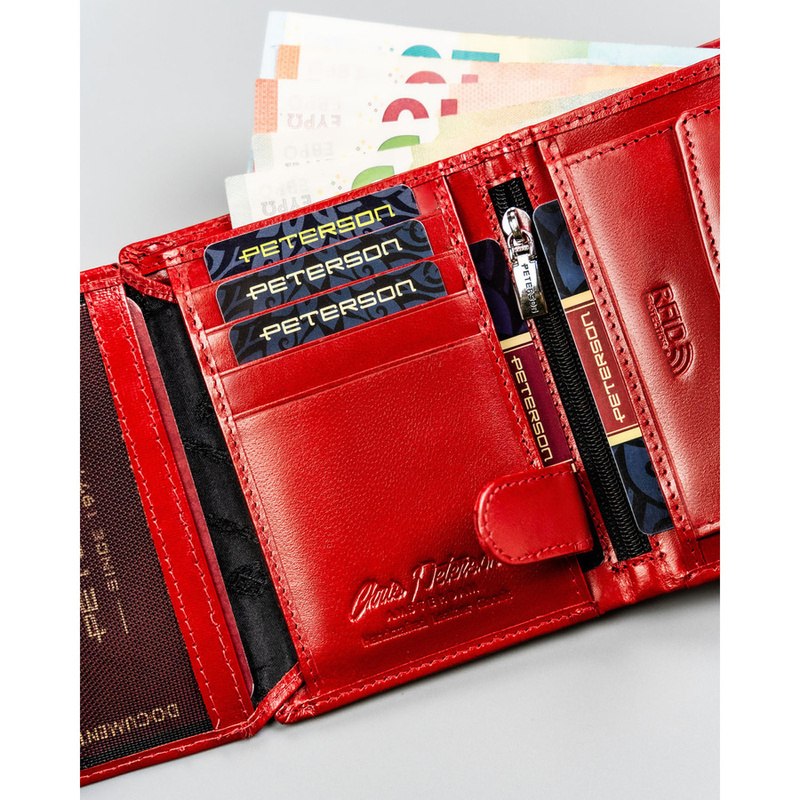 Skórzany damski portfel Peterson PTN 70616-9 NGV