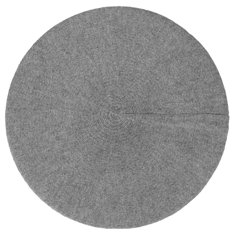 Ciepły, szary beret damski wykonany z akrylu - Rovicky