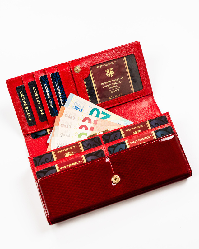 Skórzany damski portfel Peterson PTN 42122-SBR
