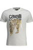 T-SHIRT MĘSKI Z KRÓTKIM RĘKAWEM KLASY CAVALLI BIAŁY