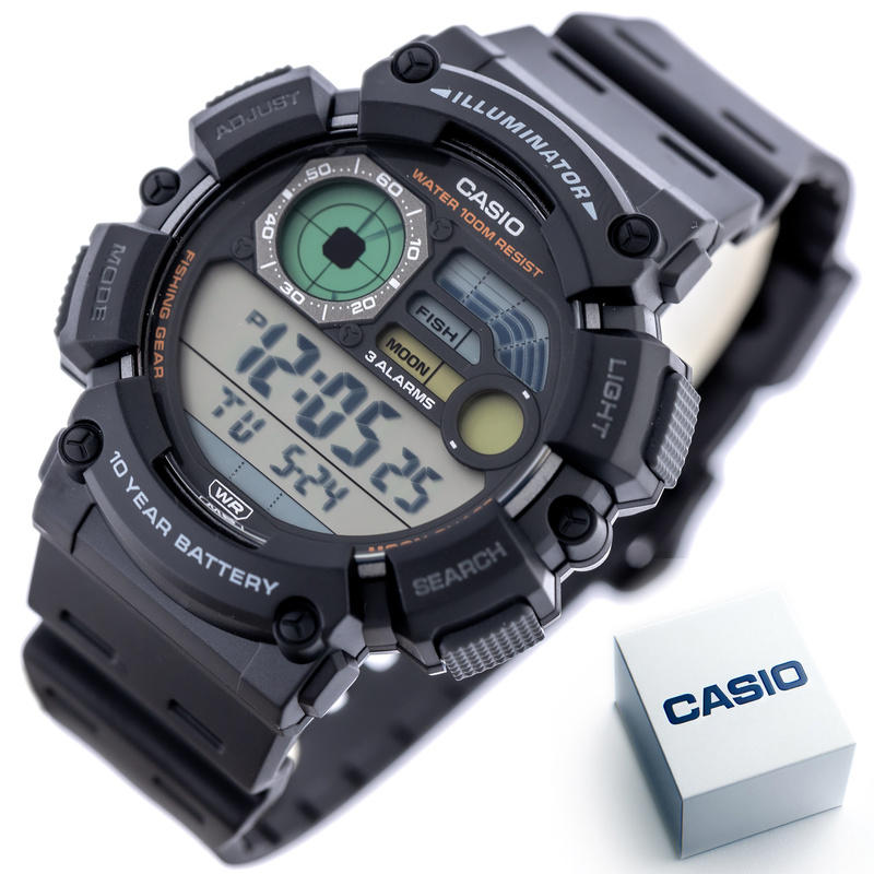 ZEGAREK MĘSKI CASIO Digital Moonphase WS-1500H-5B + BOX