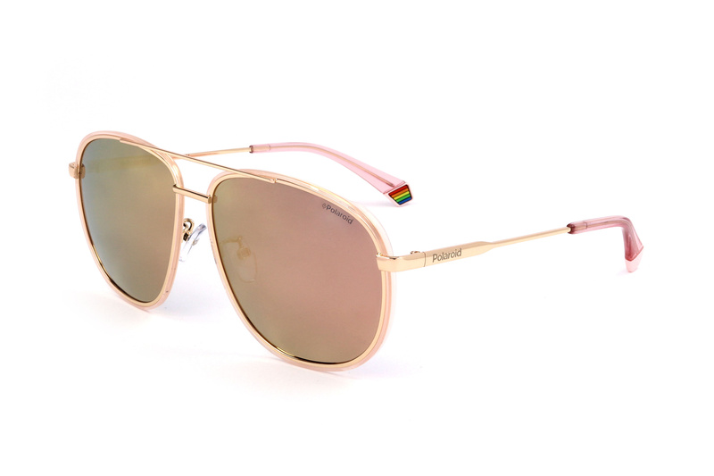 Okulary POLAROID PLD6118GS-EYR. Okulary przeciwsłoneczne, Kolor różowy złoty. Mężczyzna.