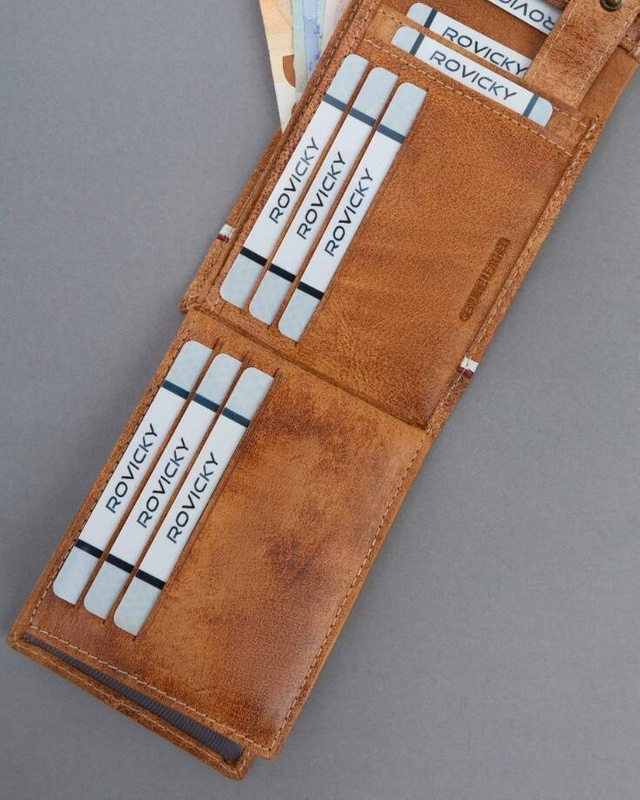 Duży, patriotyczny portfel męski z systemem RFID