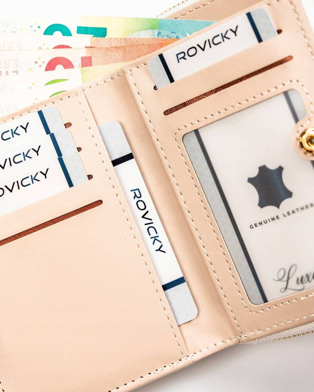Damska kompaktowa pikowana portmonetka od Rovicky