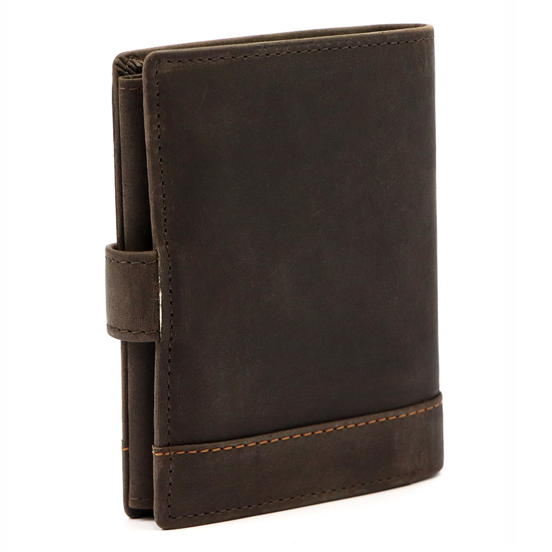 Nordee portfel męski skóra naturalna duży pionowy rozbudowany na zatrzask