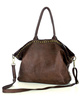 Duża torebka skórzana oversize style shopper bag - MARCO MAZZINI czekoladowy brąz