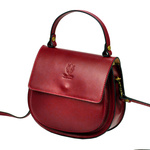 Zaokrąglona Listonoszka skórzana elegancka torebka na ramię Gregorio