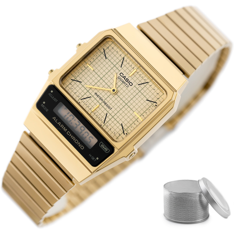 ZEGAREK UNISEX CASIO Vintage Dual Time AQ-800EG-9ADF  + BOX