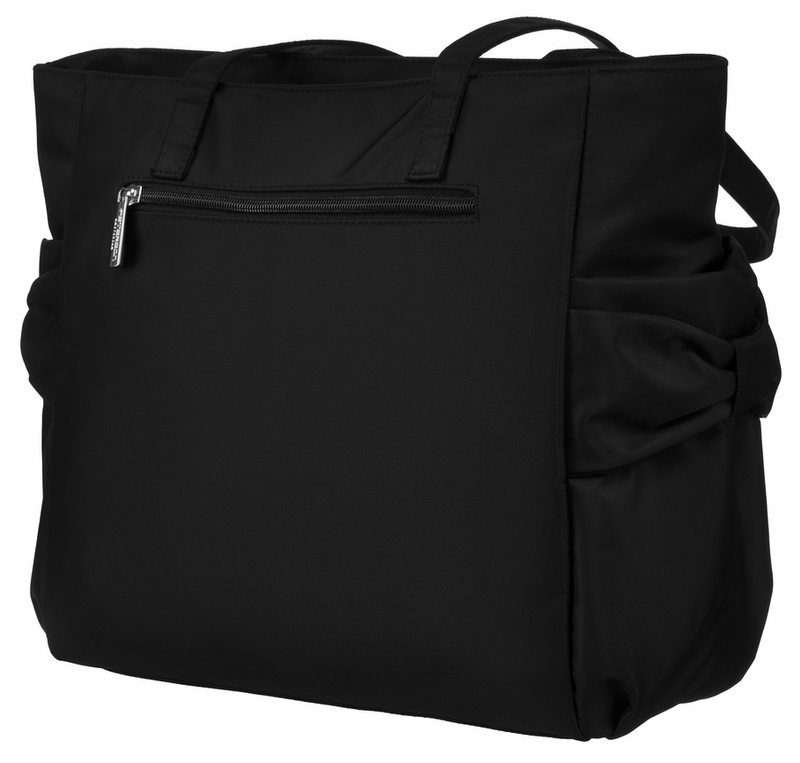 Czarny shopper bag torebka mieszcząca A4 - Peterson