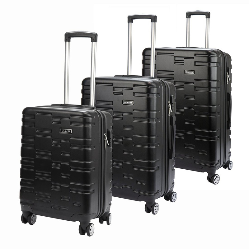 Gravitt zestaw 3 walizek podróżnych na kółkach materiał ABS zamek na kod