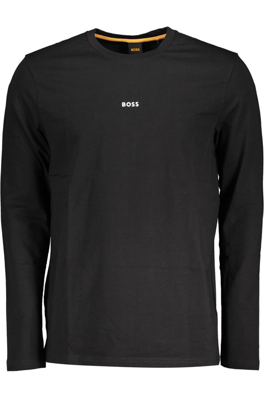 CZARNY MĘSKI T-SHIRT Z DŁUGIM RĘKAWEM HUGO BOSS