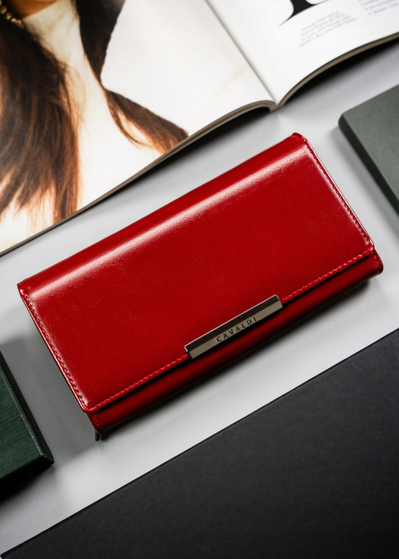 Pojemny portfel damski ze skóry naturalnej i ekologicznej - 4U Cavaldi