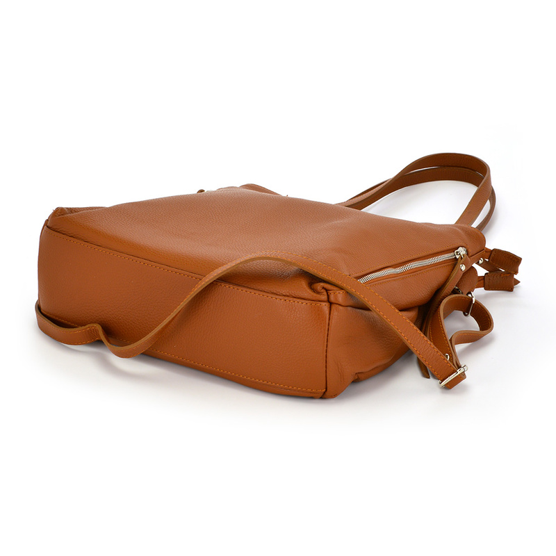 Elegancka stylowa duża damska skórzana shopperbag