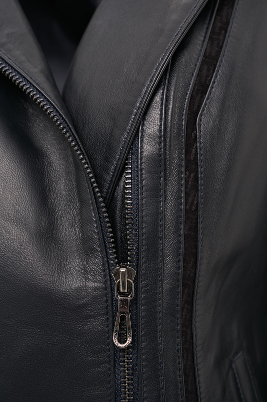 Bukowski Kurtka skórzana damska zapinana na zamek ramoneska