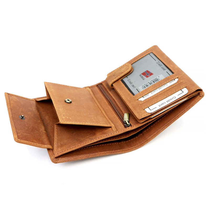 Nordee pionowy męski portfel skóra naturalna duży rozbudowany bez zapięcia