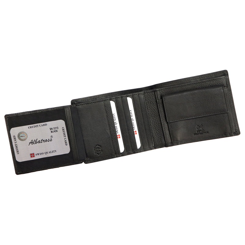 Skórzany męski portfel Albatross SN MW2213 RFID
