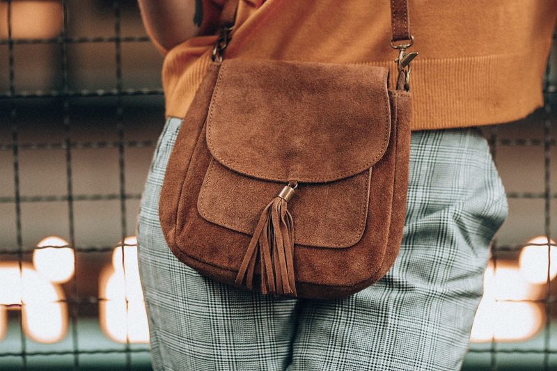 Torebka skórzana Damska Zamszowa Listonoszka retro X40