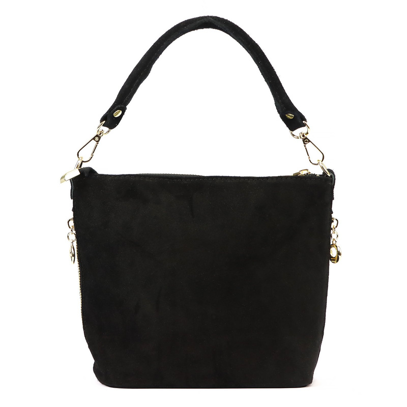 Damska miejska zgrabna listonoszka skórzana torebka na ramię zamszowa Luka