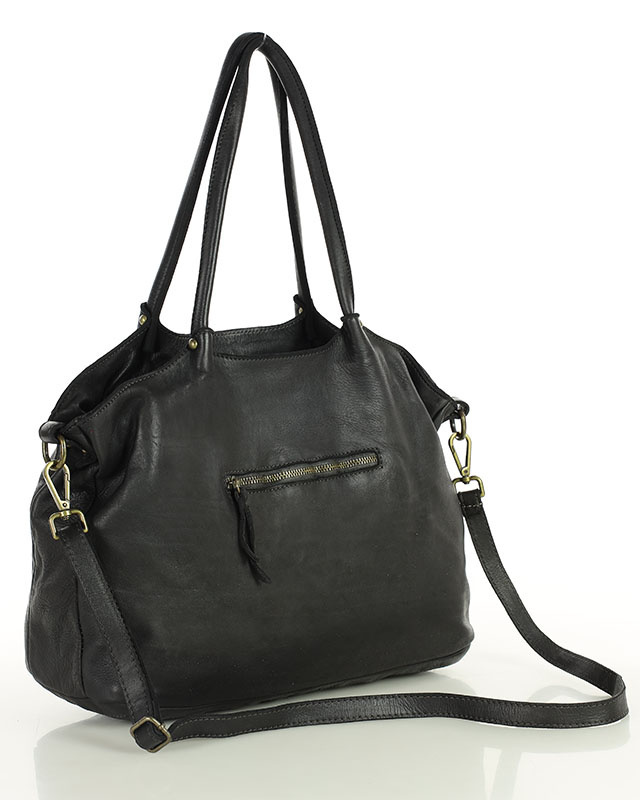 MARCO MAZZINI Torebka skórzana shopper bag ispirato dalla natura brąz