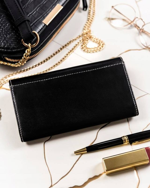 Skórzany portfel damski na zatrzask 4U Cavaldi