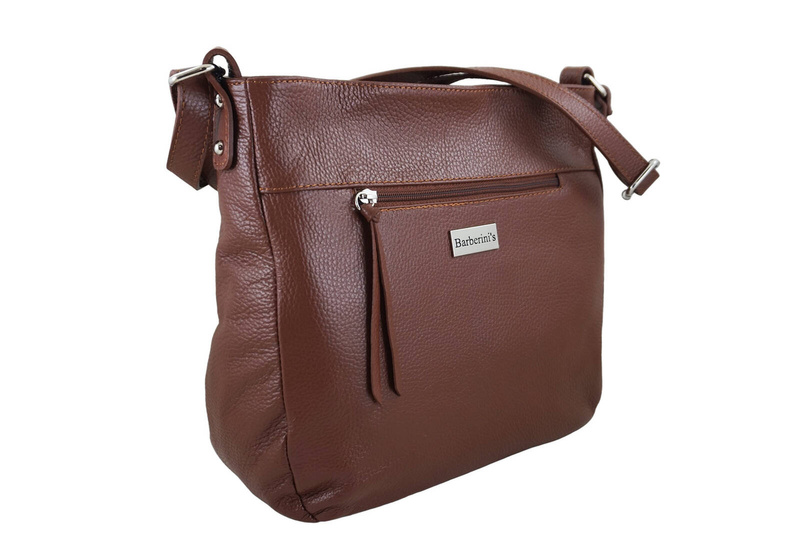 Torebka codzienna skórzana damska - Brązowa jasna