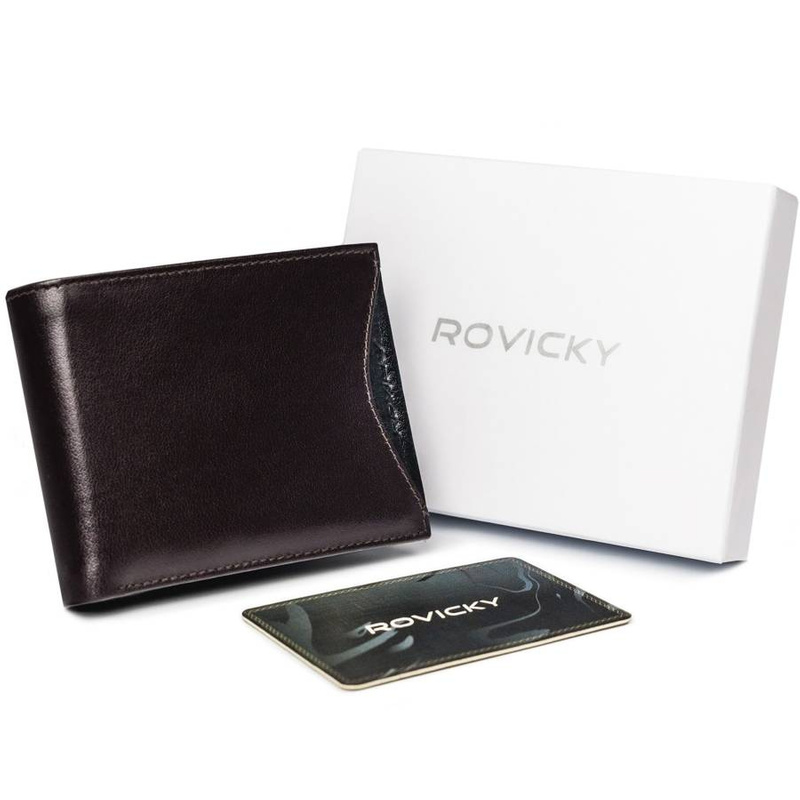 Portfel męski z wyjmowanym etui na karty Rovicky