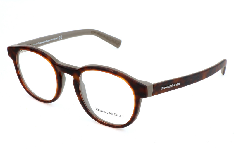 Okulary ERMENEGILDO ZEGNA EZ5104-56. Okulary, Kolor brązowy. Mężczyzna.