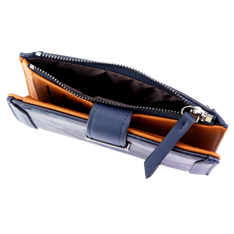 Eslee Duży Portfel Damski Podłużny Pionowy Skóra Eko Na Zatrzask