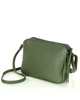 Torebka skórzana crossbody listonoszka dwie komory - MARCO MAZZINI militarny zielony