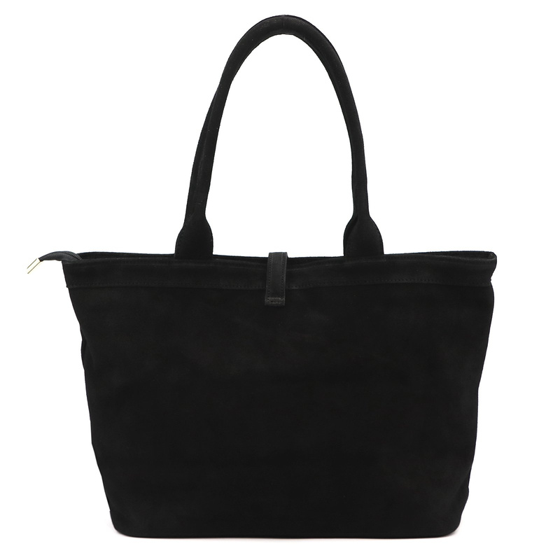 Vera Pelle zamszowa damska shopperbag skóra naturalna torebka na ramię duża