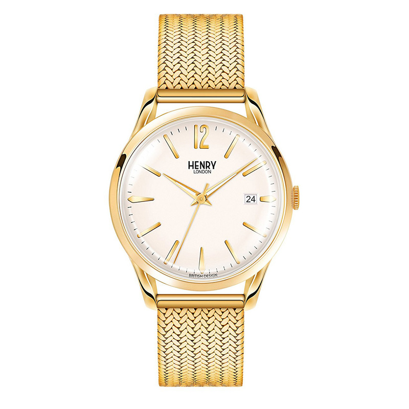 Zegarek HENRY LONDON HL39-M-0008. Kwarcowy, Kolor biały. Unisex.