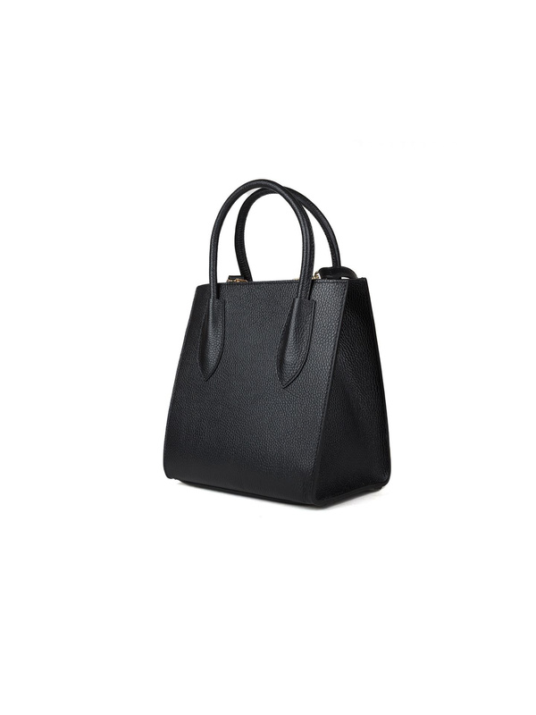 Czarna damska torebka tote Giulia Monti GM1561 ze skóry
