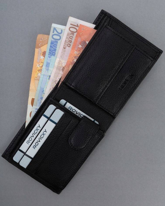 Mały skórzany portfel męski z RFID od 4U Cavaldi