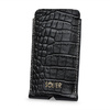 Personalizowane skórzane etui na IPhone 12/13/14 Solier SA57 czarny wąż