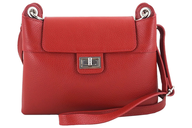 Torebka damska skórzana crossbody - Beżowa 